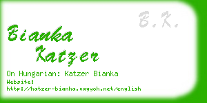 bianka katzer business card